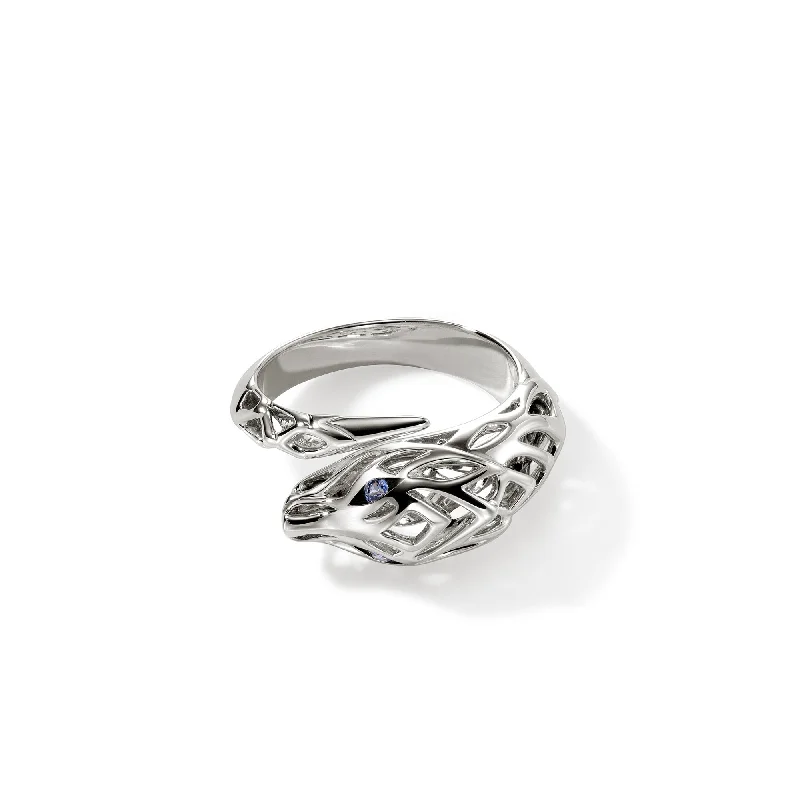 gold-plated snake chain bracelet Naga Ring, Sterling Silver