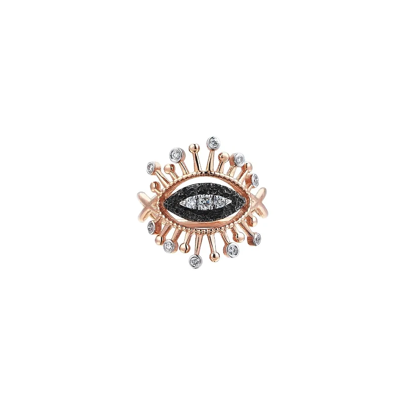 black and gold wedding band Nahla Pinky Ring