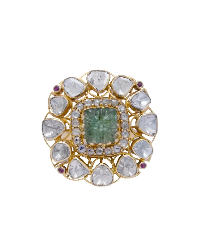 dainty snake ring gold Nandita Polki Ring