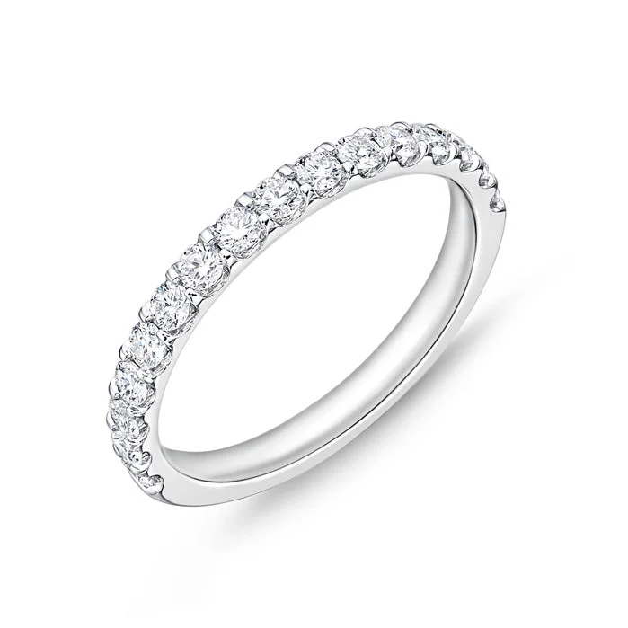 raw amethyst ring silver Odessa Half Round Diamond Band .51-.59ctw (2.05mm stones) raw amethyst ring silver Odessa Half Round Diamond Band .51-.59ctw (2.05mm stones)