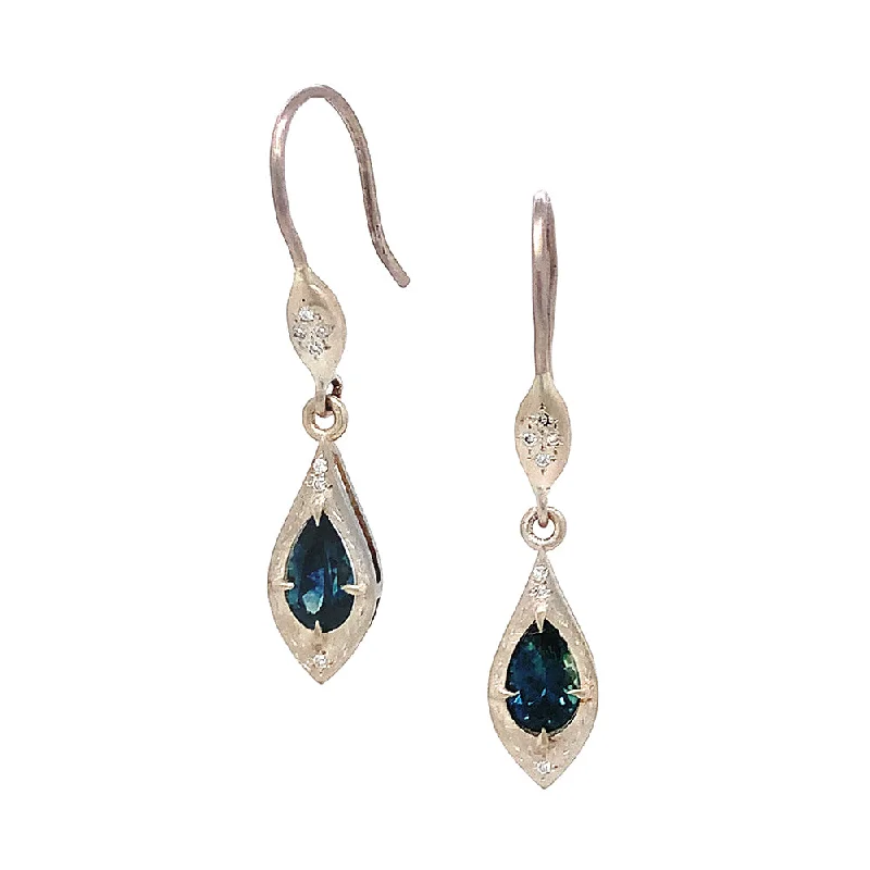 emerald gemstone earrings One-of-a-Kind Blue Pear Montana Sapphire Drop Earrings - "Eloise" emerald gemstone earrings One-of-a-Kind Blue Pear Montana Sapphire Drop Earrings - "Eloise"