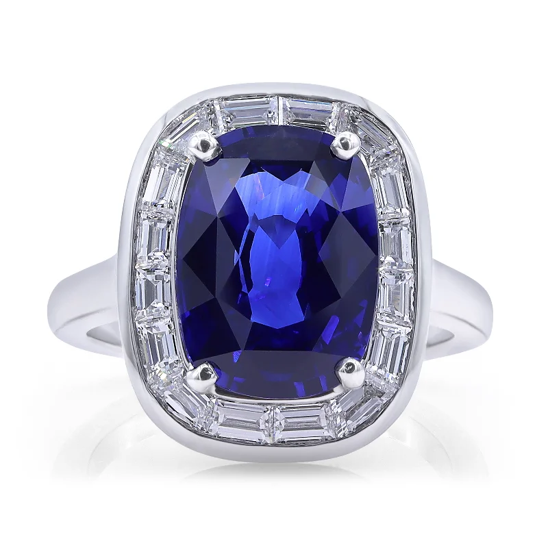black spinel ring men 5.22ct Sapphire Ring