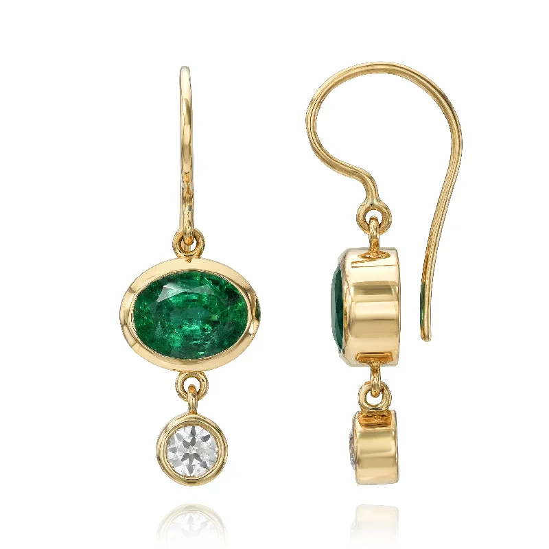 minimalist disc pendant necklace PALOMA DOUBLE DROPS