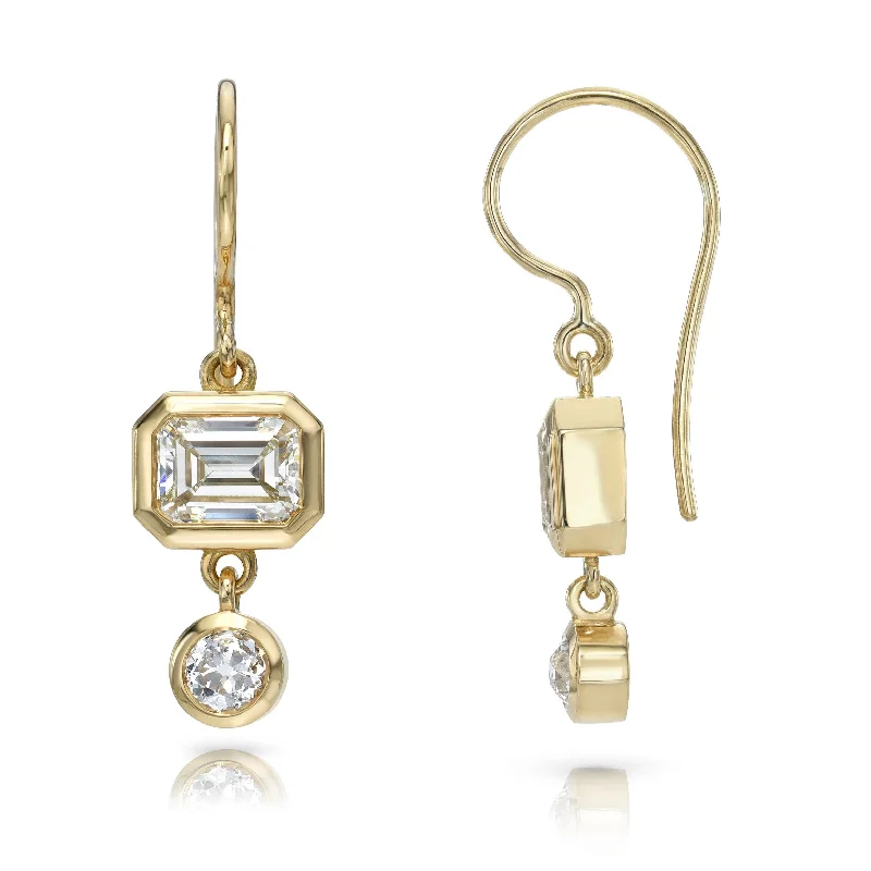 unique crystal bar necklace PALOMA DOUBLE DROPS