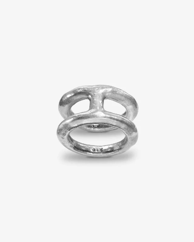 hammered silver pendant necklace Phantom Ring