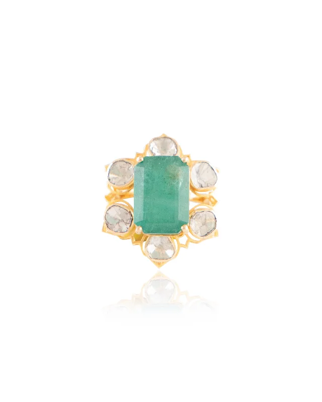 moissanite engagement ring affordable Reena Polki Rings