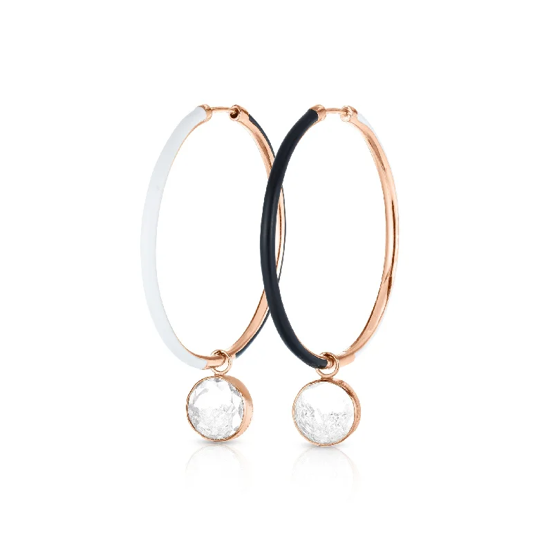 sterling silver infinity bracelet Reversible Enamel Hoops