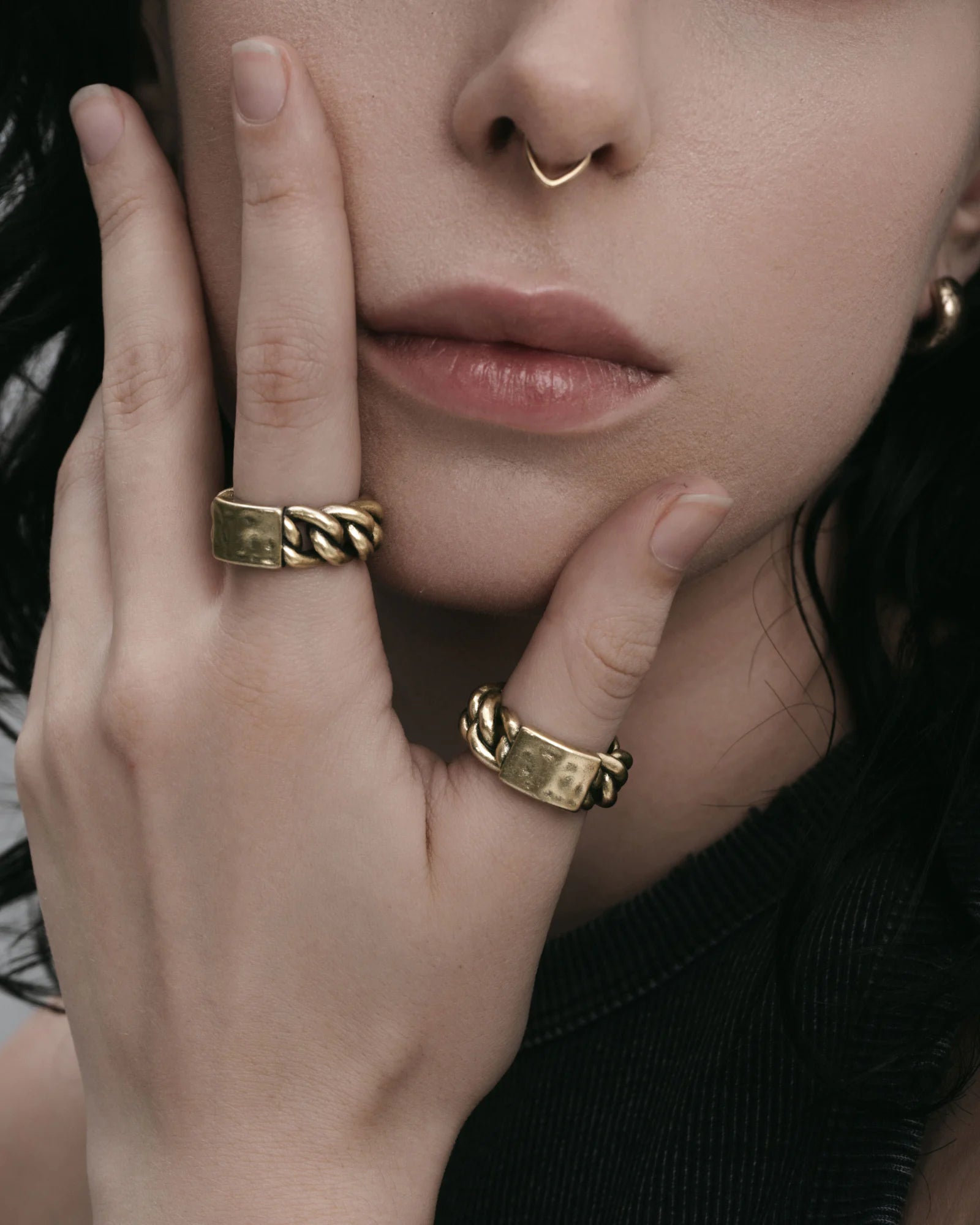 minimalist pearl pendant necklace Revolution Ring