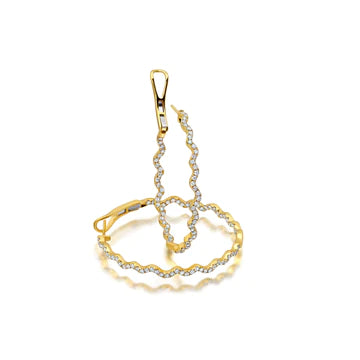 real peridot gemstone ring Rio Diamond Inside Outside Hoop Earrings