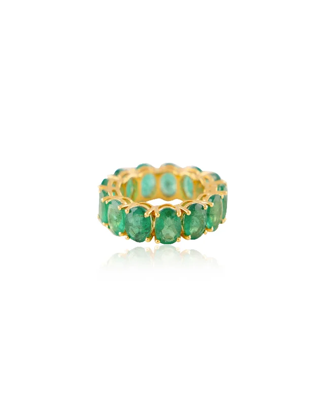 ethical lab-grown diamond ring Sanika Emerald Ring
