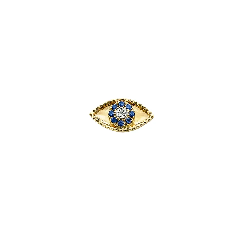 dainty lotus flower ring Sapphire Third Eye Stud Stud