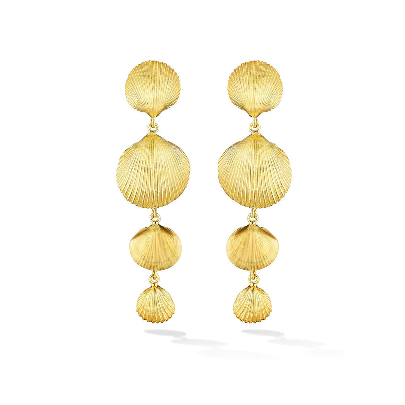 vintage pearl cluster earrings Shell Drop Earrings