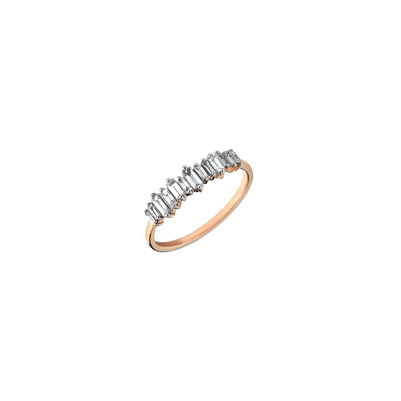 simple gold bar stud earrings Shelly Midi Ring