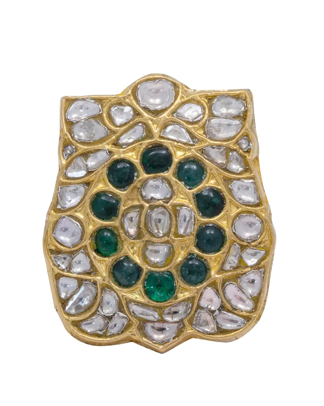 gemstone stacking rings colorful Siksha Polki Ring