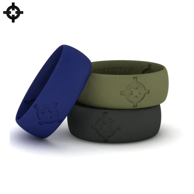 gemstone stacking rings colorful Silicone Wedding Rings (3-Pack)