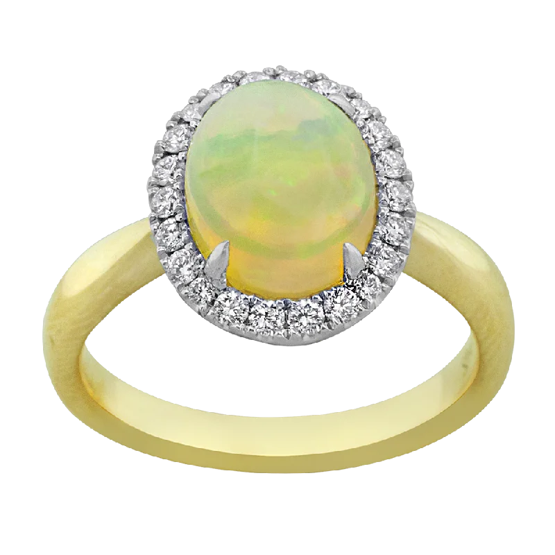 emerald-cut aquamarine necklace 0.36CT DIAMOND 1.75CT OPAL RING