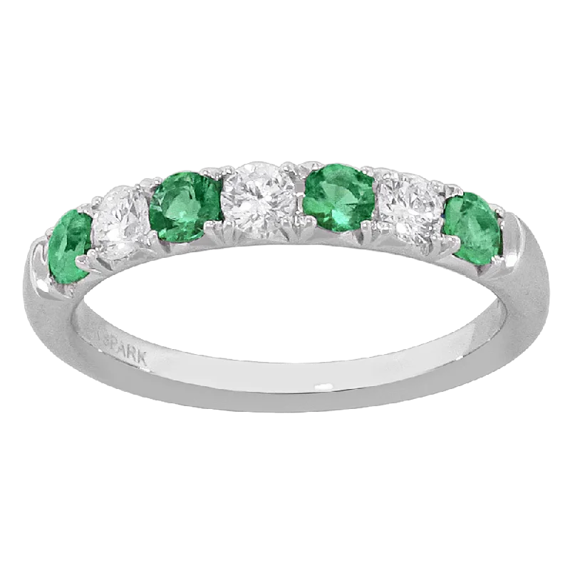 handmade beaded stretch bracelet .30 CT DIAMOND .40 CT EMERALD RING
