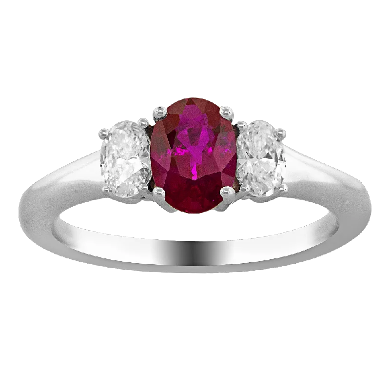 elegant art deco necklace .42 CT DIAMOND .82 CT RUBY RING