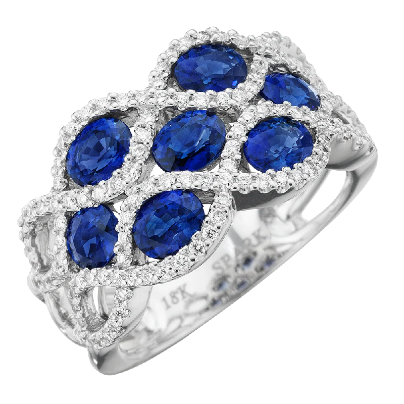 handmade braided anklet .45 CT DIAMOND 2.21 CT SAPPHIRE RING
