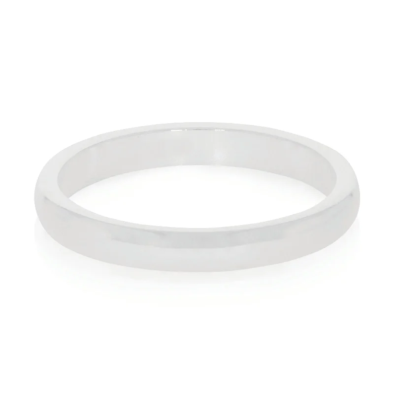 silver hoop earrings small Sterling Silver 2.7mm High Dome Rings
