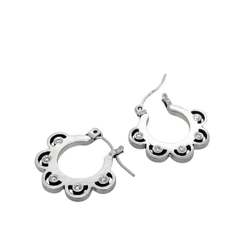 minimalist infinity ring Sterling Silver Hoops - "Mandala Lace"