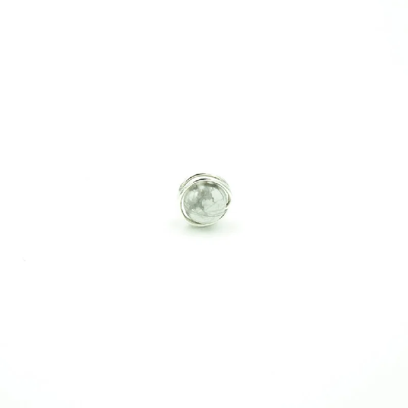vintage diamond brooch pin Sterling Silver Marbled Howlite Single Stud Nest