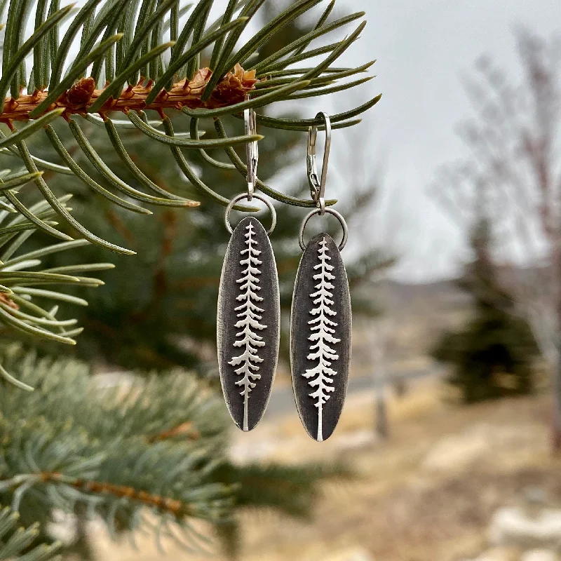sapphire and diamond eternity ring Tall Pine Earrings