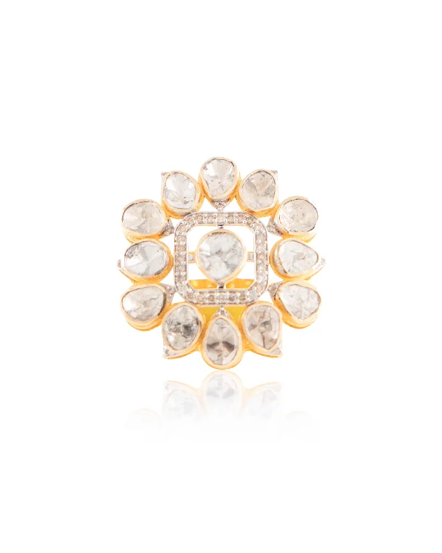 minimalist gold bracelet thin Tejal Polki And Diamond Rings