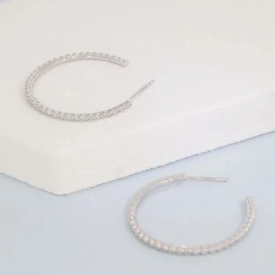 simple sapphire wedding band Under the Havana Sun Hoop Earrings