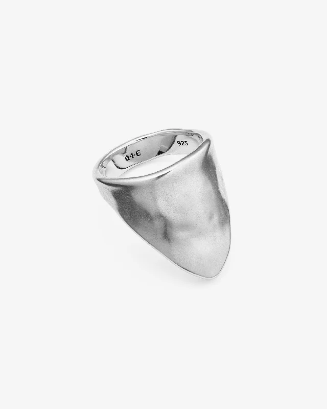 minimalist crystal quartz ring Vault Ring