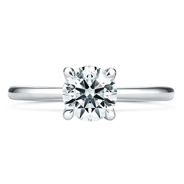 white topaz stacking rings Vela Solitaire Ring