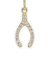 tiny diamond cross necklace Wishbone Studs, Pave Diamonds
