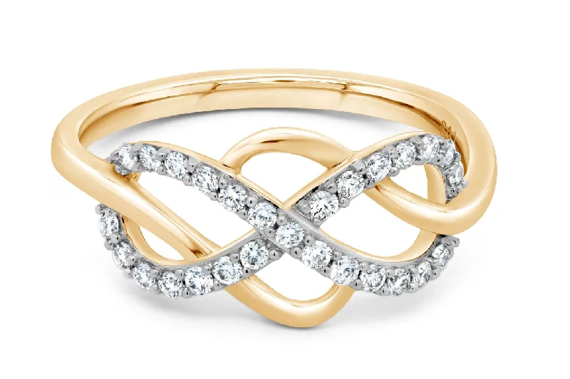 minimalist sapphire drop necklace Yellow Gold & Diamond Infinity Ring