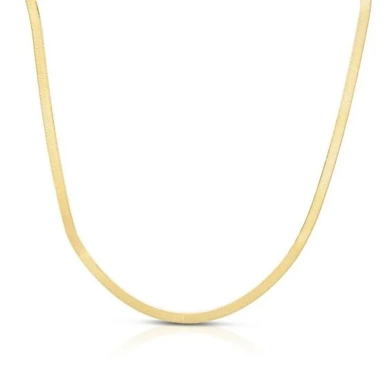 gold-plated snake chain bracelet Yellow Gold Plated Herringbone Chain