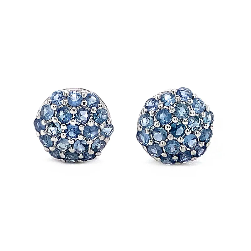 vintage gold engagement ring Yogo Sapphire Cluster & White Gold Stud Earrings - "Snowball" vintage gold engagement ring Yogo Sapphire Cluster & White Gold Stud Earrings - "Snowball"