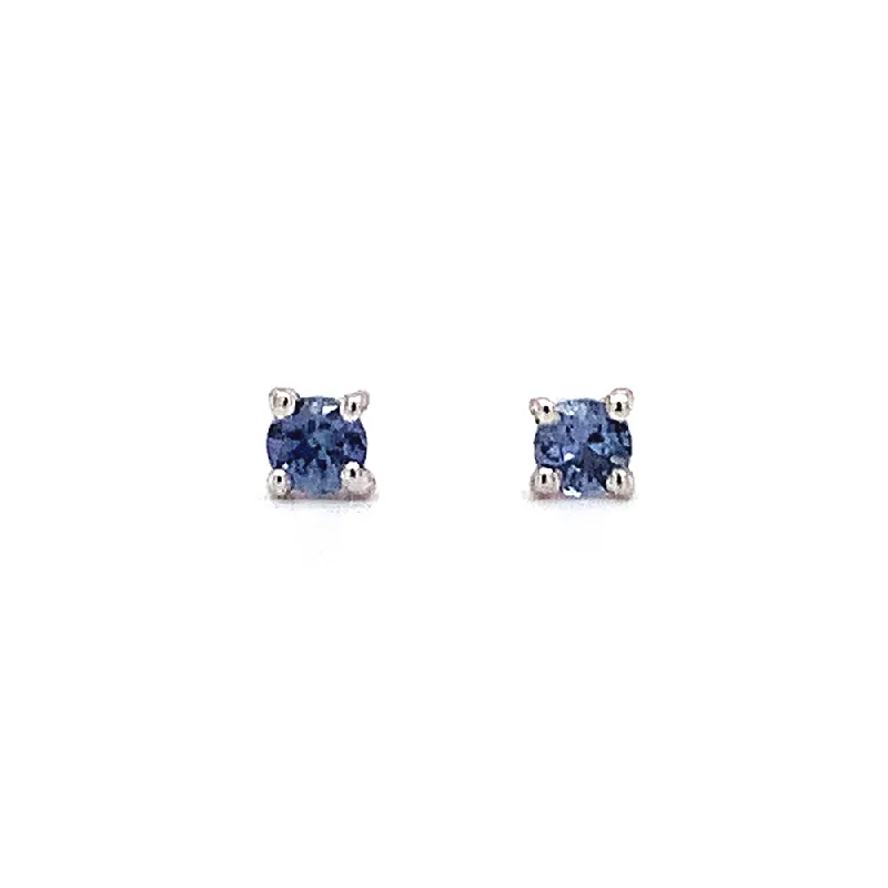 colorful gemstone engagement ring Yogo Sapphire & White Gold Stud Earrings - "Winter Dew" colorful gemstone engagement ring Yogo Sapphire & White Gold Stud Earrings - "Winter Dew"