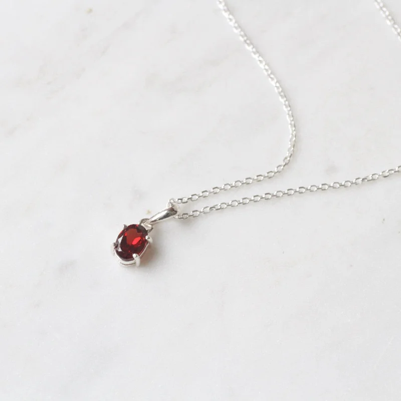 unique blue topaz ring Oval African Garnet Pendant