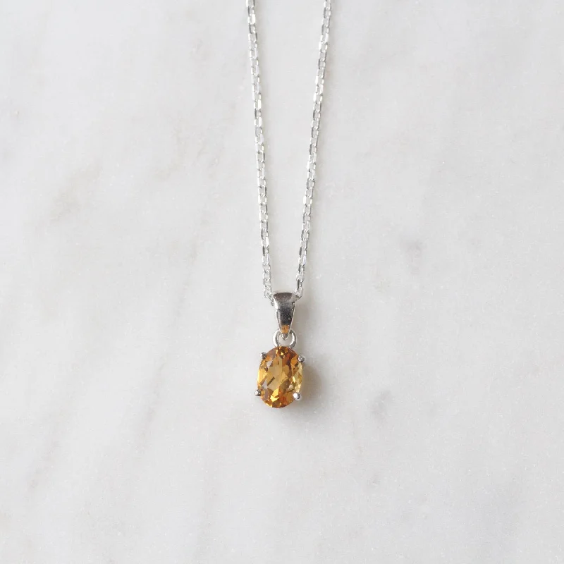 white opal engagement ring Oval Citrine Pendant