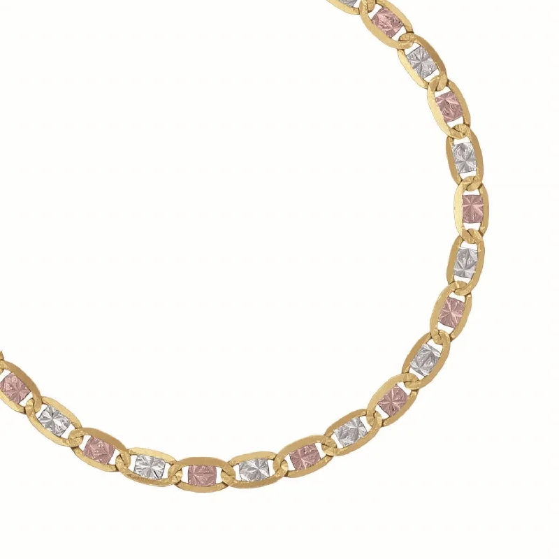 tiny gold huggie hoops 10KT Gold Tri-Color 20-inch 2.75MM Valentino Chain
