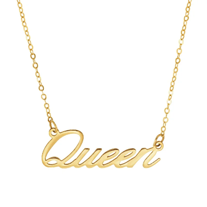 handmade gold nugget ring 10KT Yellow Gold 18-inch Queen Necklace
