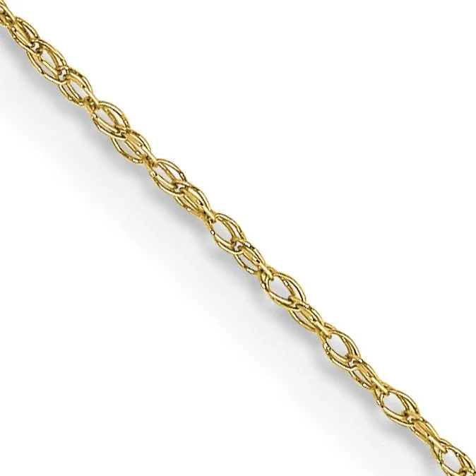 dainty lotus flower ring 10KT Yellow Gold 18-inch 0.5MM Cable Rope Pendant Chain