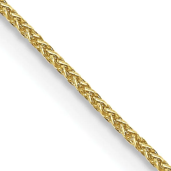 silver anklet with charms 10KT Yellow Gold 20-inch 0.8MM Lobster Clasp Spiga Link Pendant Chain