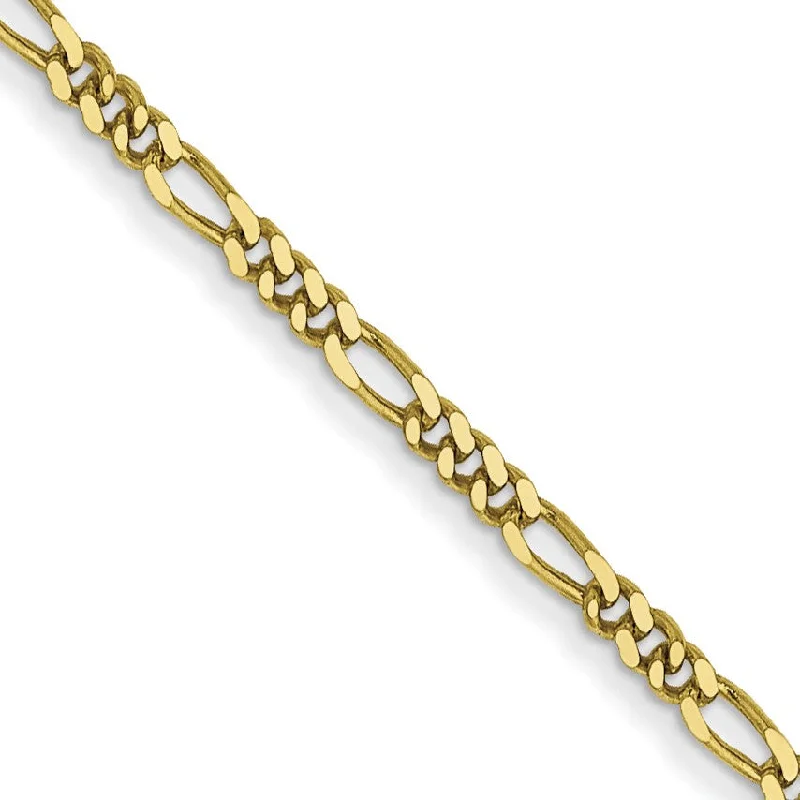 boho shell beaded anklet 10KT Yellow Gold 20-inch 1.25MM Flat Figaro Pendant Chain