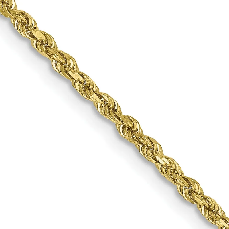 statement gold cuff earrings 10KT Yellow Gold 20-inch 1.75MM Diamond-cut Lobster Clasp Rope Chain