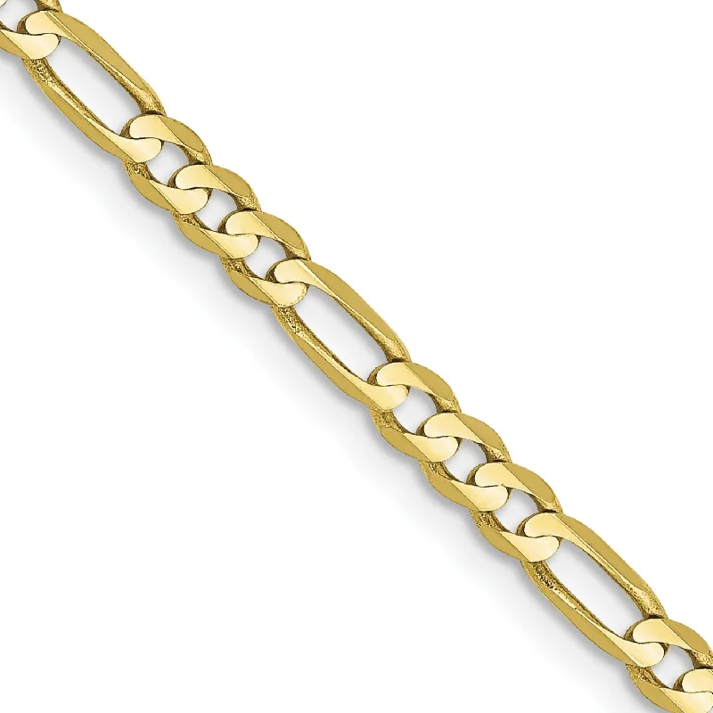 handcrafted gemstone toe ring 10KT Yellow Gold 20-inch 3MM Lobster Clasp Figaro Chain