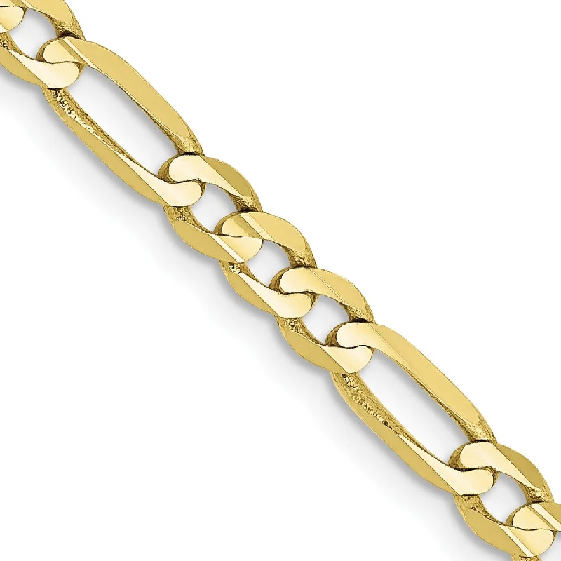 rose gold infinity bracelet 10KT Yellow Gold 22-inch 4MM Figaro Chain