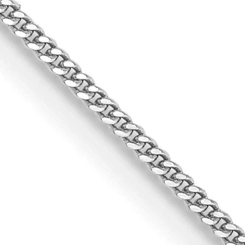 emerald gemstone earrings 14KT White Gold 20-inch 0.9MM Curb Pendant Chain