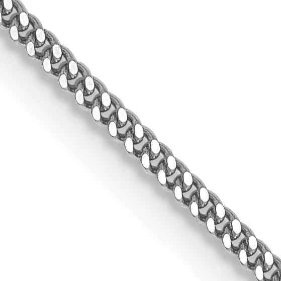 moissanite engagement ring affordable 14KT White Gold 20-inch 1.3MM Curb Pendant Chain
