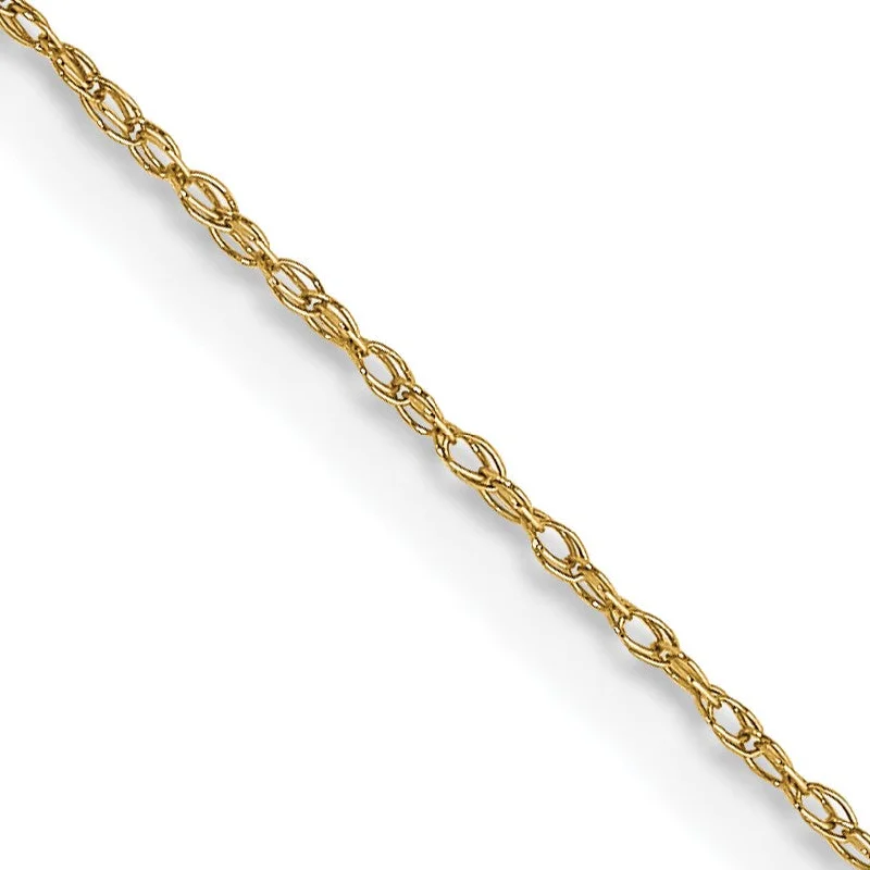 custom name necklace gold 14KT Yellow Gold 16-inch 0.5MM Cable Rope Pendant Chain