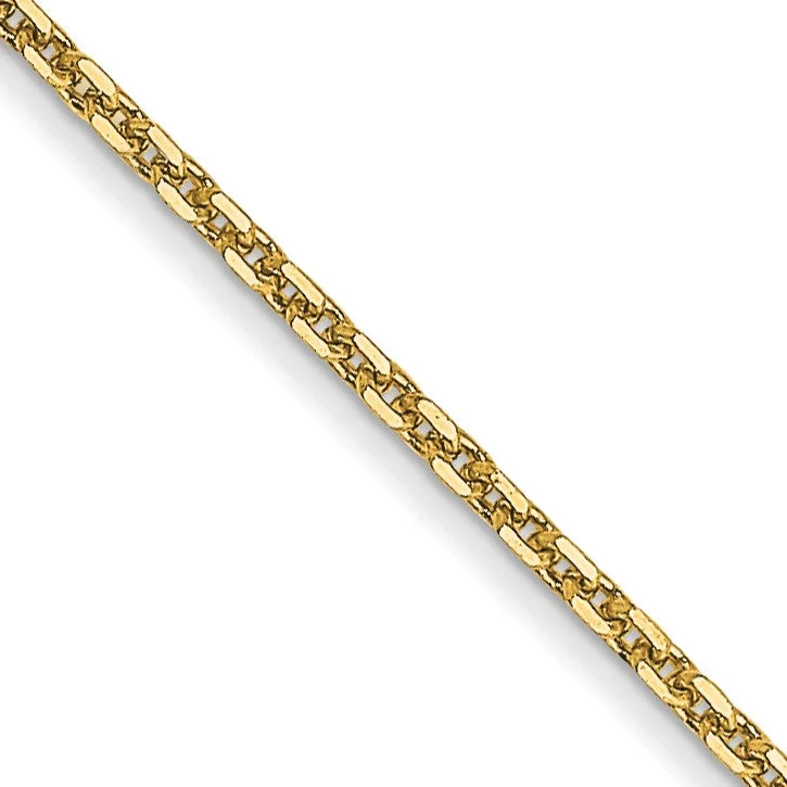 celestial moonstone ring gold 14KT Yellow Gold 24-inch 0.95MM Diamond-cut Lobster Clasp Cable Pendant Chain